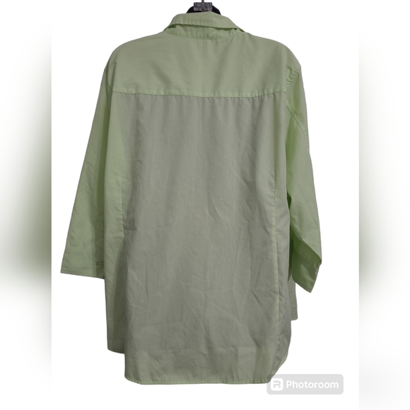 Penmans Pale Green 3/4 Sleeved Button-down Blouse Size 3X - Picture 5 of 10